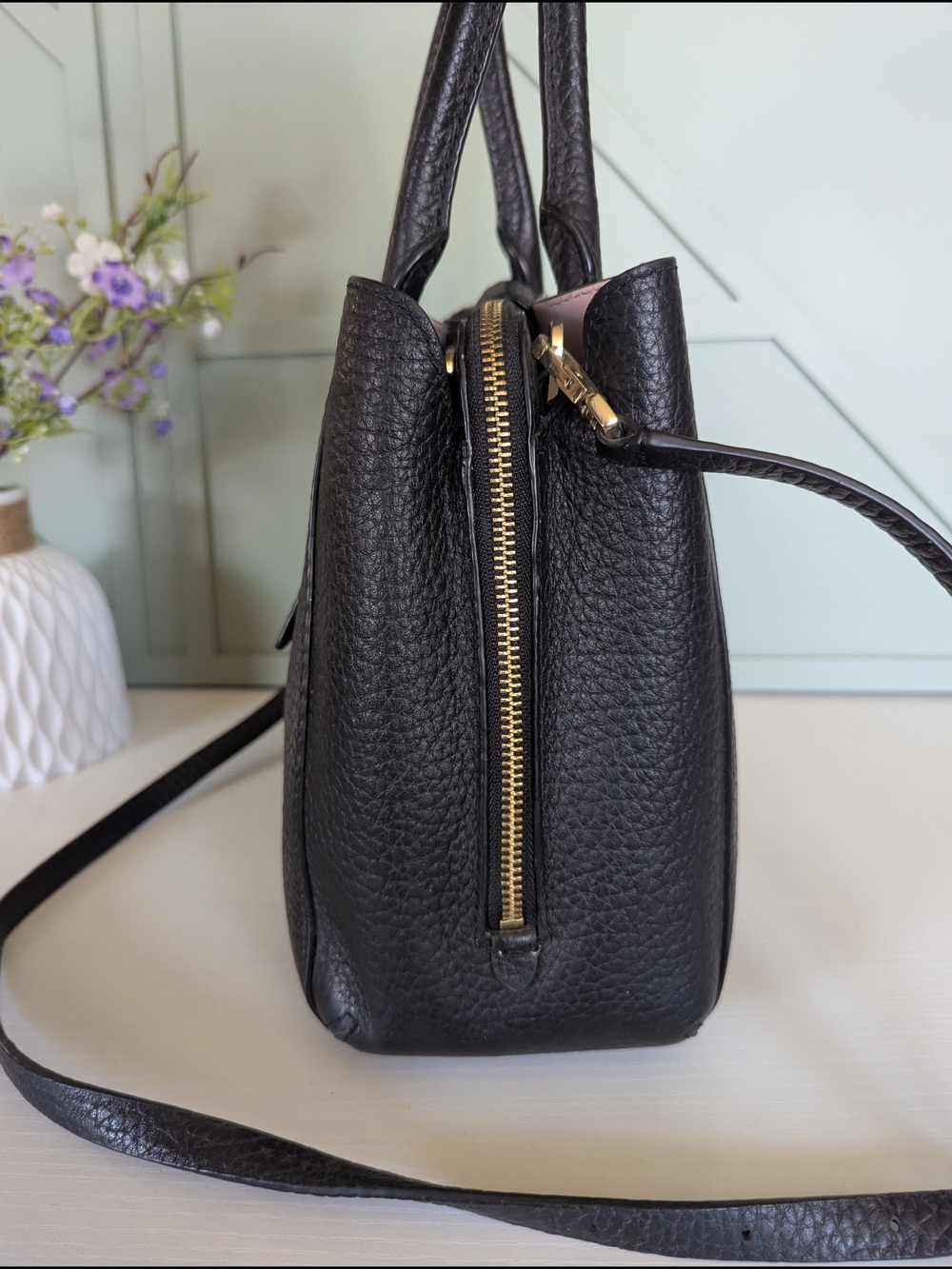 Kate Spade Black Pebbled Leather Satchel Bag - Picture 3 of 11